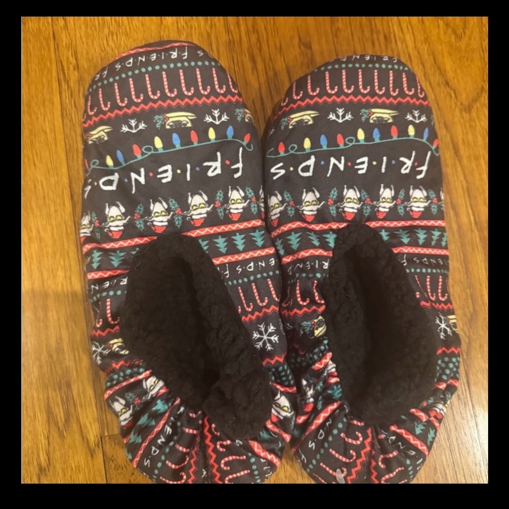 Warner Bros. Friends Black and Red Slippers